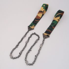 24 inch portable hand chain saw outdoor survival hand saw garden garden hand saw outdoor wire saw (Option: camouflage)