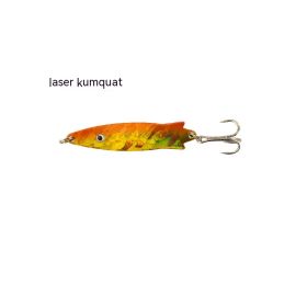 Curved Surface Lure Sequins White Stripes Lure Of Fishing Gear (Option: Laser Kumquat-7g 58mm)