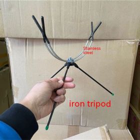 Ice Fishing Bracket Foldable Double-headed Fishing Gear Fishing Tackle (Option: Iron Triangle)